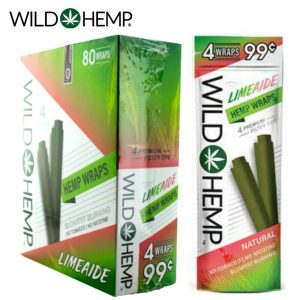 Wild H. Organic Wrap Rolling Paper Tropical Buzz Full Box 20 Pouches /4 per Pack